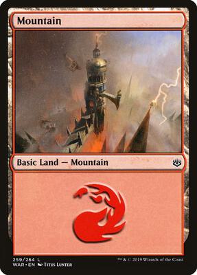 Mountain (259) card from War of the Spark
