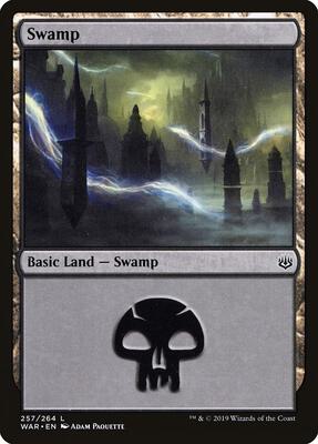 Swamp (257) card from War of the Spark