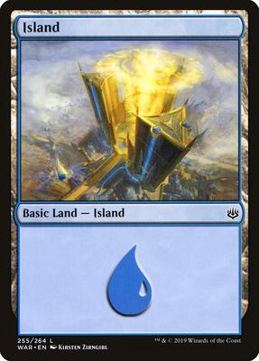 Island (255) card from War of the Spark