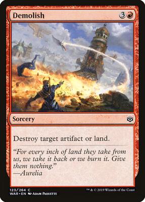 Demolish card from War of the Spark