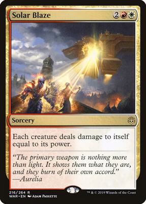Solar Blaze card from War of the Spark