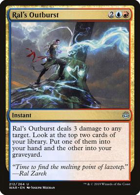 Ral's Outburst card from War of the Spark