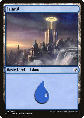 Island (253) card from War of the Spark