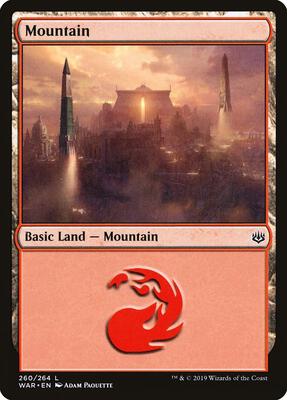 Mountain (260) card from War of the Spark
