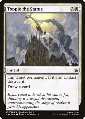 Topple the Statue card from War of the Spark