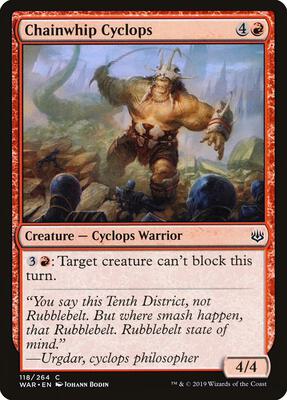 Chainwhip Cyclops card from War of the Spark