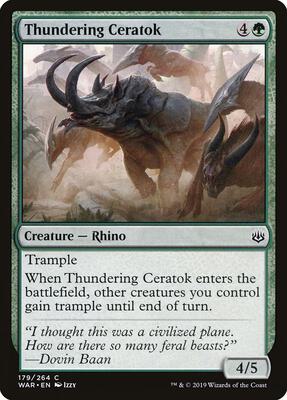Thundering Ceratok card from War of the Spark