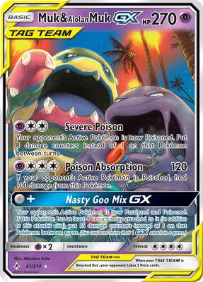 Muk & Alolan Muk GX card from SM - Unbroken Bonds