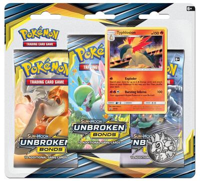 Unbroken Bonds 3 Pack Blister [Typhlosion] card from SM - Unbroken Bonds