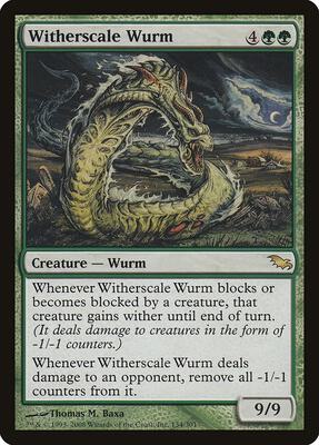 Witherscale Wurm card from Shadowmoor