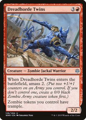 Dreadhorde Twins card from War of the Spark