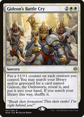 Gideon's Battle Cry card from War of the Spark