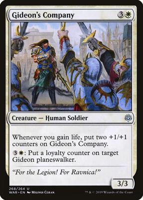 Gideon's Company card from War of the Spark