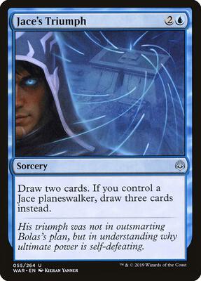 Jace's Triumph card from War of the Spark