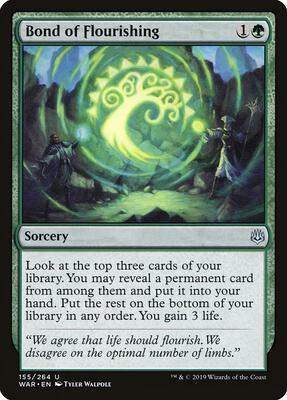 Bond of Flourishing card from War of the Spark