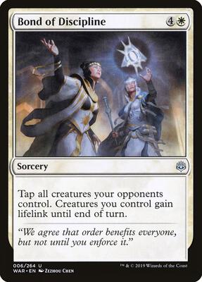 Bond of Discipline card from War of the Spark