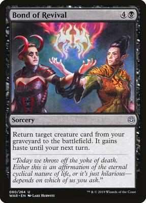 Bond of Revival card from War of the Spark