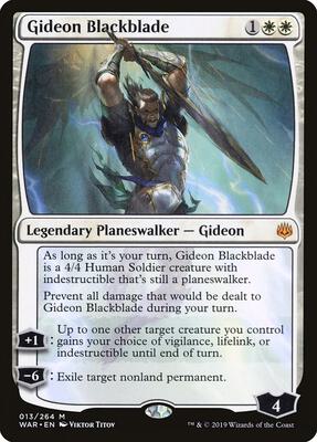 Gideon Blackblade card from War of the Spark