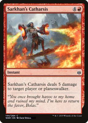 Sarkhan's Catharsis card from War of the Spark