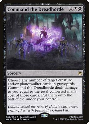 Command the Dreadhorde card from War of the Spark