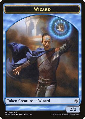 Wizard Token card from War of the Spark