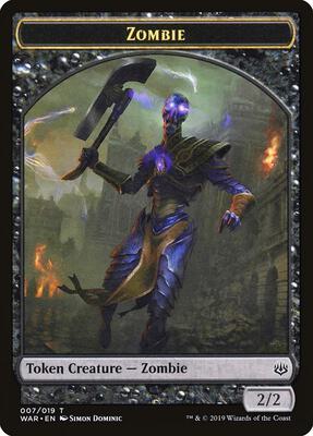 Zombie Token card from War of the Spark