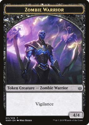 Zombie Warrior Token card from War of the Spark