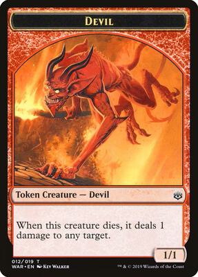 Devil Token card from War of the Spark