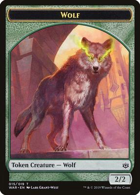 Wolf Token card from War of the Spark