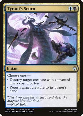 Tyrant's Scorn card from War of the Spark