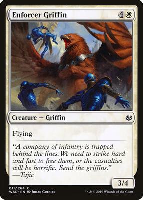 Enforcer Griffin card from War of the Spark