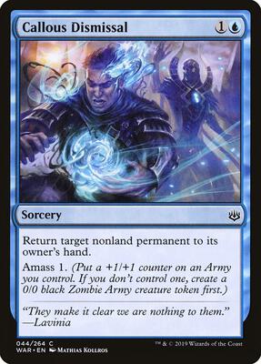Callous Dismissal card from War of the Spark