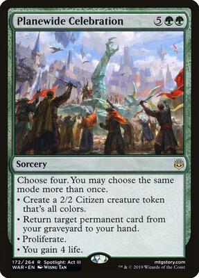 Planewide Celebration card from War of the Spark