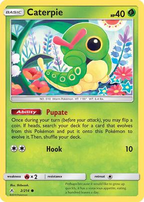 Caterpie card from SM - Unbroken Bonds