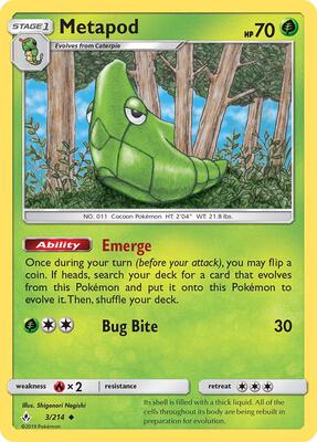 Metapod card from SM - Unbroken Bonds