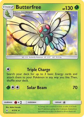 Butterfree card from SM - Unbroken Bonds
