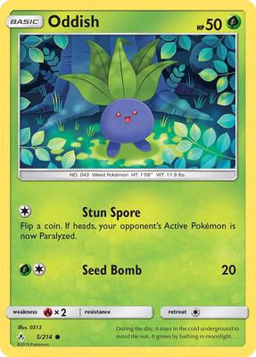 Oddish (5) card from SM - Unbroken Bonds