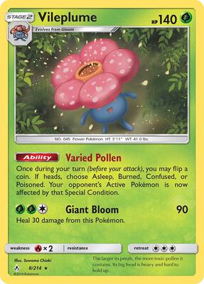 Vileplume card from SM - Unbroken Bonds
