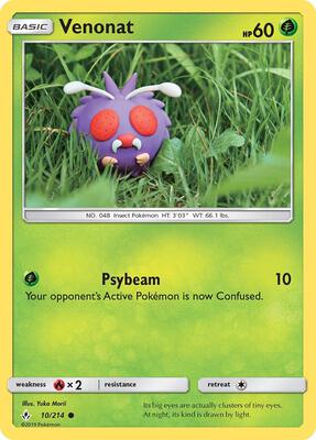Venonat (10) card from SM - Unbroken Bonds