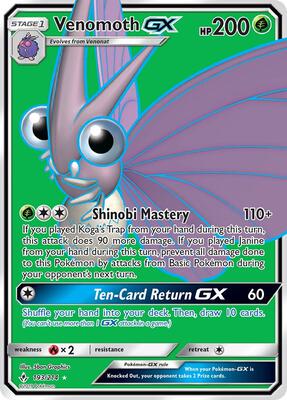 Venomoth GX (Full Art) card from SM - Unbroken Bonds