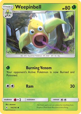 Weepinbell card from SM - Unbroken Bonds