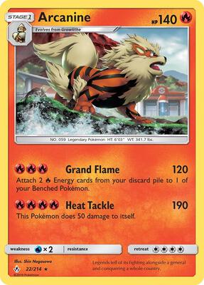 Arcanine card from SM - Unbroken Bonds