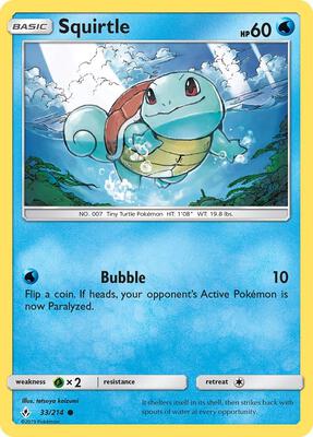 Squirtle card from SM - Unbroken Bonds