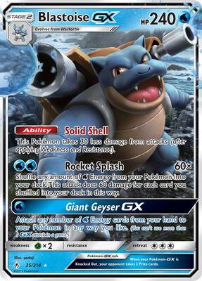Blastoise GX card from SM - Unbroken Bonds