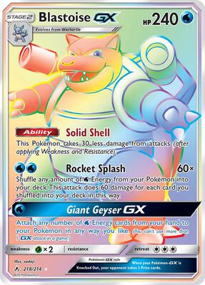 Blastoise GX (Secret) card from SM - Unbroken Bonds