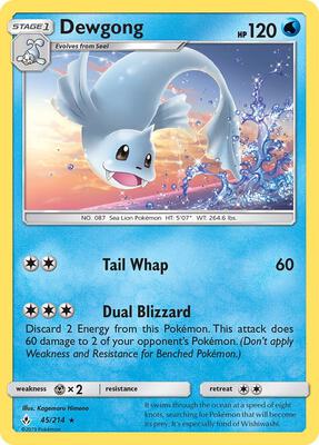 Dewgong card from SM - Unbroken Bonds