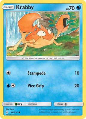Krabby card from SM - Unbroken Bonds