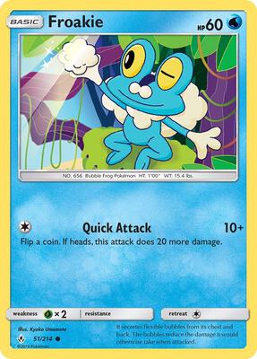 Froakie card from SM - Unbroken Bonds