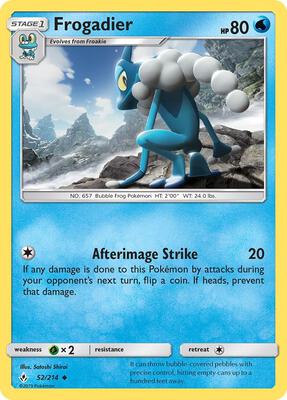 Frogadier card from SM - Unbroken Bonds
