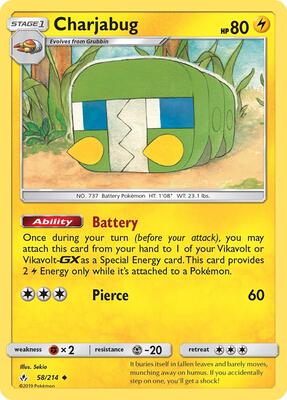 Charjabug card from SM - Unbroken Bonds